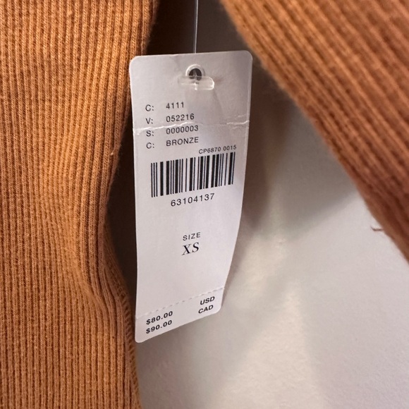 Anthropologie Maeve Rust Ribbed Top - Picture 4 of 4